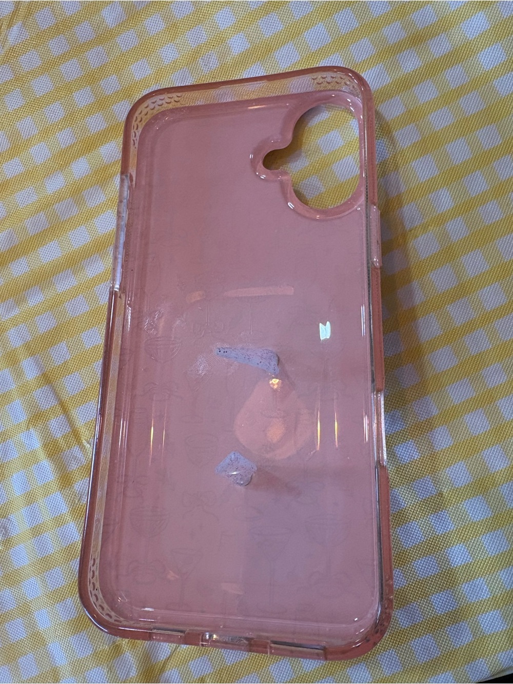 Loopy Case Pink Cocktail Glasses Phone Case with Clear Glitter Grip - Picture 2 of 4